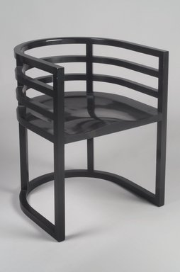 Richard Meier (American, born 1934). <em>Armchair, No. 810</em>, ca. 1982. Hard maple, laminated hard maple veneer, 27 5/8 x 21 x 20in. (70.2 x 53.3 x 50.8cm). Brooklyn Museum, Gift of Knoll International, 1990.86.4. Creative Commons-BY (Photo: Brooklyn Museum, 1990.86.4.jpg)