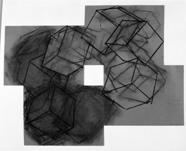 Mel Bochner (American, born 1940). <em>Untitled</em>, 1988. Charcoal on paper, 35 x 45 in. (88.9 x 114.3 cm). Brooklyn Museum, Alfred T. White Fund, 1991.122a-d. © artist or artist's estate (Photo: Brooklyn Museum, 1991.122a-d_bw.jpg)