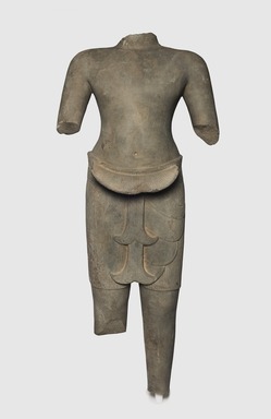  <em>Torso of a Male Divinity</em>, ca. 978-1010. Sandstone, 48 3/4 x 21 1/2 in. (124.0 x 54.5 cm). Brooklyn Museum, Purchase gift of Dr. Bertram H. Schaffner, 1991.131. Creative Commons-BY (Photo: Brooklyn Museum, 1991.131_PS11.jpg)