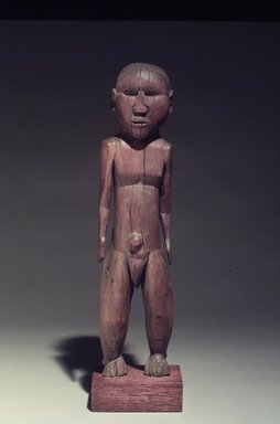  <em>Male Figure</em>, 19th century. Wood, 17 3/4 x 4 1/4 x 3 1/4 in. (45.1 x 10.8 x 8.3 cm). Brooklyn Museum, Gift of Armand and Corice Arman, 1991.169.5. Creative Commons-BY (Photo: Brooklyn Museum, 1991.169.5.jpg)