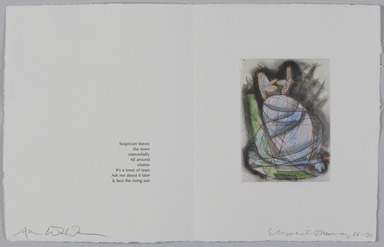 Elizabeth Murray (American, 1940–2007). <em>Page from Her Story</em>, 1988–1990. Etching on photo offset lithograph on paper, sheet: 11 3/8 x 17 3/4 in. (28.9 x 45.1 cm). Brooklyn Museum, A. Augustus Healy Fund, 1991.21.6. © artist or artist's estate (Photo: Brooklyn Museum, 1991.21.6_PS20.jpg)