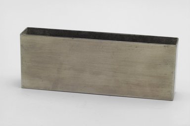 Marion Anderson Noyes (American, 1907-2002). <em>Rectangular Vase</em>, ca. 1933. Pewter, 2 1/4 x 6 x 1 in. (5.8 x 15.3 x 2.54 cm). Brooklyn Museum, Gift of Marion Anderson Noyes, 1991.258.8. Creative Commons-BY (Photo: Brooklyn Museum, 1991.258.8.jpg)