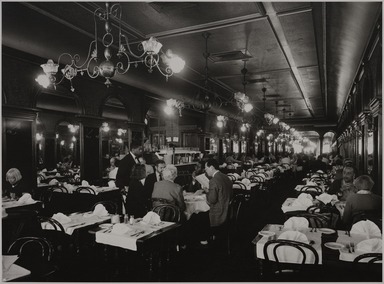 Tony Velez (American, born 1946). <em>Gage and Tollner, Fulton Street and Jay St., 1 of 20 from a Portfolioof 34</em>, 1990. Gelatin silver print, 11 x 14in. (27.9 x 35.6cm). Brooklyn Museum, Gift of Victor H. Kempster, 1991.306.15. © artist or artist's estate (Photo: Brooklyn Museum, 1991.306.15_PS11.jpg)