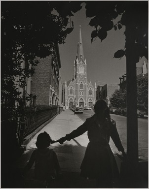 Tony Velez (American, born 1946). <em>St. Anthony of Padua, Greenpoint, Brooklyn, NY, 1 of 14 from a Portfolioof 34</em>, 1990. Gelatin silver print, 14 x 11in. (35.6 x 27.9cm). Brooklyn Museum, Gift of Paul Velez, 1991.308.11. © artist or artist's estate (Photo: Brooklyn Museum, 1991.308.11_PS11.jpg)