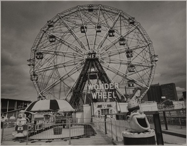 Tony Velez (American, born 1946). <em>Wonder Wheel, Coney Island, Brooklyn, NY, 1 of 14 from a Portfolioof 34</em>, 1990. Gelatin silver print, 11 x 14in. (27.9 x 35.6cm). Brooklyn Museum, Gift of Paul Velez, 1991.308.7. © artist or artist's estate (Photo: Brooklyn Museum, 1991.308.7_PS11.jpg)