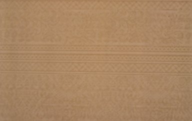 M.W.P. Co.. <em>Wallpaper, Dado or Frieze</em>, Patented January 23, 1883. Paper, pigmented inks, flock, 20 x 40 1/4 in. (50.8 x 102.2 cm). Brooklyn Museum, Gift of Robert Tuggle, 1991.36.1. Creative Commons-BY (Photo: Brooklyn Museum, 1991.36.1.jpg)