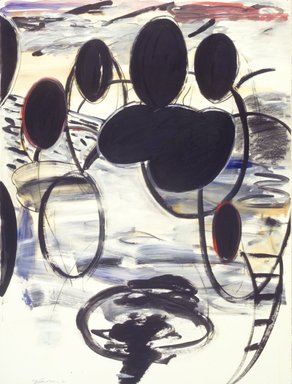 John L. Moore (American, born 1939). <em>Untitled</em>, 1990. Acrylic, charcoal and oil stick on paper, 49 x 37 in. Brooklyn Museum, A. Augustus Healy Fund, 1991.48. © artist or artist's estate (Photo: Brooklyn Museum, 1991.48_transpc003.jpg)
