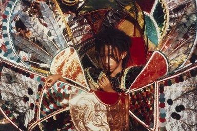 Catherine Green (American, born 1952). <em>[Untitled] (West Indian Day Parade)</em>, 1991. Chromogenic photograph, sheet: 16 x 20 in. (40.6 x 50.8 cm). Brooklyn Museum, Gift of the artist, 1991.58.2. © artist or artist's estate (Photo: Brooklyn Museum, 1991.58.2.jpg)