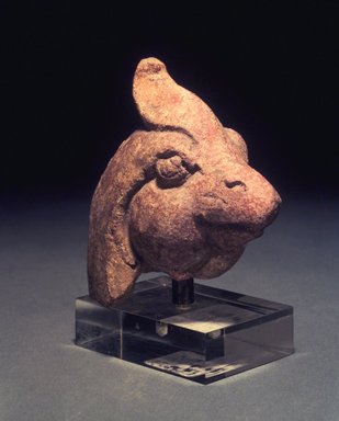  <em>Head of a Rooster</em>, 13th-14th century. Terracotta, height (includes stand): 4 1/4 in. Brooklyn Museum, Gift of Cynthia Hazen Polsky, 1991.79.9. Creative Commons-BY (Photo: Brooklyn Museum, 1991.79.9.jpg)