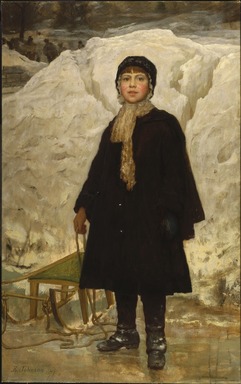Eastman Johnson (American, 1824-1906). <em>Portrait of a Child</em>, 1879. Oil on canvas, 50 15/16 x 32 in. (129.4 x 81.3 cm). Brooklyn Museum, Gift of the Charles M. Kurtz Trust, 1992.108 (Photo: Brooklyn Museum, 1992.108_SL1.jpg)