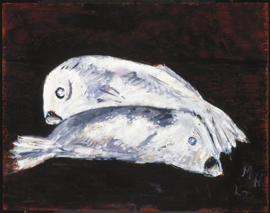 Marsden Hartley (American, 1877–1943). <em>White Cod</em>, 1942. Oil on composition board, 22 x 28 in. (55.9 x 71.1 cm). Brooklyn Museum, Bequest of Edith and Milton Lowenthal, 1992.11.20 (Photo: Brooklyn Museum, 1992.11.20_SL1.jpg)