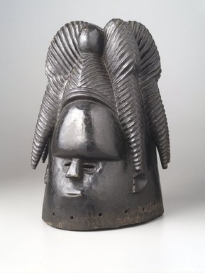 Gola. <em>Sande society mask (zogbe)</em>, early 20th century. Wood, pigment, 13 x 9 1/4 x 9 1/4 in. (33 x 23.5 x 23.5 cm). Brooklyn Museum, Gift of Drs. John I. and Nicole Dintenfass, 1992.135.1. Creative Commons-BY (Photo: Brooklyn Museum, 1992.135.1_transp448.jpg)