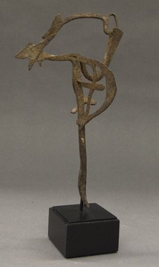 Fon. <em>Staff Finial</em>, 19th or 20th century. Wrought iron, 8 1/4 x 5 1/4 in.  (21.0 x 13.3 cm). Brooklyn Museum, Gift of Drs. Noble and Jean Endicott, 1992.136.8. Creative Commons-BY (Photo: Brooklyn Museum, 1992.136.8_PS10.jpg)