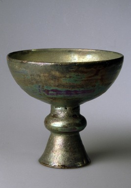 Beatrice Wood (American, 1894–1998). <em>Chalice</em>, ca.1975. Luster glazed  earthenware, 7 1/2 × 7 11/16 × 7 11/16 in. (19.1 × 19.5 × 19.5 cm). Brooklyn Museum, Denis Gallion and Daniel Morris, 1992.165.1. Creative Commons-BY (Photo: Brooklyn Museum, 1992.165.1_SL1.jpg)