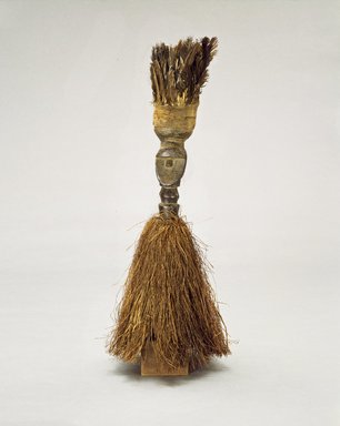 Loma. <em>Janus-faced Staff</em>, early 20th century. Wood, feathers, palm fiber, 30 1/2 x 13 in. (77.5 x 33 cm). Brooklyn Museum, Gift of Blake Robinson, 1992.196.2. Creative Commons-BY (Photo: Brooklyn Museum, 1992.196.2_view2_SL3.jpg)