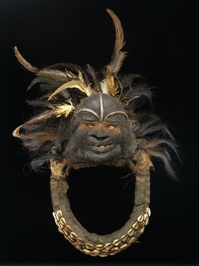 We. <em>Divination Object (Gbaule)</em>, early 20th century. Clay, feathers, porcupine quills, cloth, aluminum, cowrie shells, leather, glass, rattan, rice heads, hair, wood, pigment, 22 1/2 x 16 1/2 x 3 1/2 in.  (57.2 x 41.9 x 8.9 cm). Brooklyn Museum, Gift of Blake Robinson, 1992.196.3. Creative Commons-BY (Photo: Brooklyn Museum, 1992.196.3_edited_SL1.jpg)