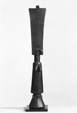 Fante. <em>Female figure (akua ba)</em>, 20th century. Wood, glass beads, height: 11 3/8 in. (29.0 cm). Brooklyn Museum, Gift of Mr. and Mrs. William W. Brill, 1992.24.3. Creative Commons-BY (Photo: Brooklyn Museum, 1992.24.3_bw.jpg)