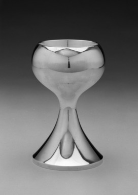 Michael Lacktman (American, 1938–2022). <em>Chalice</em>, ca.1965. Silver and gilt, height: 6 15/16 in. (17.6 cm); diameter: 4 1/4 in. (10.8 cm). Brooklyn Museum, Gift of Daniel Morris and Denis Gallion, 1992.243. Creative Commons-BY (Photo: Brooklyn Museum, 1992.243_bw.jpg)