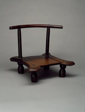 We. <em>Chair</em>, early 20th century. Wood, metal, 14 x 14 x 17 1/2 in. (35.6 x 35.6 x 44.5 cm). Brooklyn Museum, Gift of Blake Robinson, 1992.26.2. Creative Commons-BY (Photo: Brooklyn Museum, 1992.26.2_SL3.jpg)