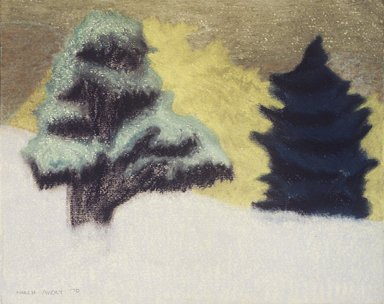 March Avery (American, born 1932). <em>Trees</em>, 1970. Pastel on paper, 11 x 14 in. (27.9 x 35.6 cm). Brooklyn Museum, Bequest of Ivor Green and Augusta Green, 1992.271.3. © artist or artist's estate (Photo: Brooklyn Museum, 1992.271.3_transp5377.jpg)