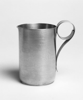 Marion Anderson Noyes (American, 1907-2002). <em>Creamer</em>, 20th century. Pewter, 3 3/4 x 3 3/4 x 2 1/4 in. (9.5 x 9.5 x 5.7 cm). Brooklyn Museum, Gift of Marion Anderson Noyes, 1992.40.8. Creative Commons-BY (Photo: Brooklyn Museum, 1992.40.8_bw.jpg)