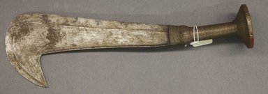 Teke. <em>Knife</em>, 20th century. Iron, copper alloy, wood, 4 7/16 × 14 3/8 in. (11.3 × 36.5 cm). Brooklyn Museum, Gift of Drs. Israel and Michaela Samuelly, 1992.75.2. Creative Commons-BY (Photo: Brooklyn Museum, 1992.75.2_PS10.jpg)
