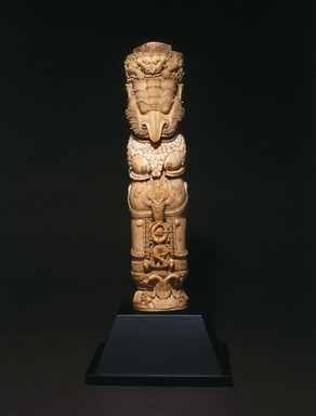  <em>Throne Leg</em>, 17th century. Ivory with traces of polychrome, 15 1/2 x 4 1/8 in. (39.4 x 10.5 cm). Brooklyn Museum, Gift of the Asian Art Council 
, 1992.83. Creative Commons-BY (Photo: Brooklyn Museum, 1992.83_SL1.jpg)