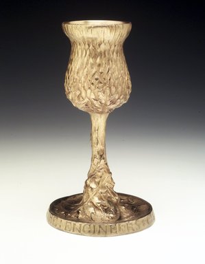 Tiffany & Company (American, founded 1853). <em>Chalice</em>, ca. 1907. Gilt bronze, 7 1/2 x 4 1/4 x 4 1/4 in. (19.1 x 10.8 x 10.8 cm). Brooklyn Museum, Bequest of Marie Bernice Bitzer, by exchange, 1992.8. Creative Commons-BY (Photo: Brooklyn Museum, 1992.8_transpc005.jpg)