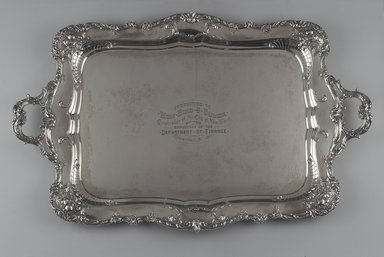 Gorham Manufacturing Company (1865–1961). <em>Tray</em>, ca. 1900. Silver, 2 1/4 x 32 1/4 x 20 3/4 in.  (5.7 x 81.9 x 52.7 cm). Brooklyn Museum, Gift of Mrs. William Bird Coler, 1992.90. Creative Commons-BY (Photo: Brooklyn Museum, 1992.90.jpg)