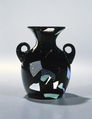 Mount Washington Glass Company (1837–1894). <em>Vase</em>, Patented April 6, 1878. Glass, 5 3/4 x 4 3/4 x 4 in. (14.5 x 12.0 x 10.2 cm). Brooklyn Museum, H. Randolph Lever Fund, 1993.115. Creative Commons-BY (Photo: Brooklyn Museum, 1993.115_SL1.jpg)