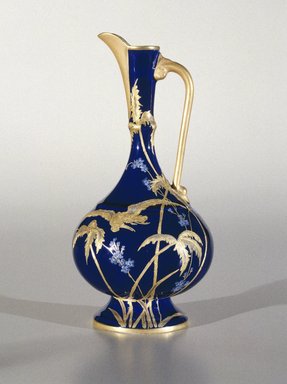 Greenwood Art Pottery Company (1868–1933). <em>Ewer</em>, ca. 1883–1886. Porcelain, 9 3/4 x 4 3/4 x 4 3/4 in.  (24.8 x 12.1 x 12.1 cm). Brooklyn Museum, H. Randolph Lever Fund, 1993.157. Creative Commons-BY (Photo: Brooklyn Museum, 1993.157_SL1.jpg)