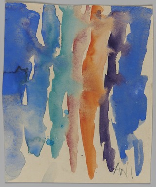 Alma W. Thomas (American, 1891-1978). <em>Untitled</em>, 1972. Watercolor on paper, 5 1/2 x 4 1/2 in. Brooklyn Museum, Gift of Peter J. and Charlotte M. Ketchum, 1993.160.2. © artist or artist's estate (Photo: Brooklyn Museum, 1993.160.2_PS20.jpg)