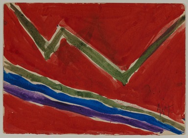 Alma W. Thomas (American, 1891–1978). <em>Untitled</em>, 1972. Watercolor on paper, 5 1/2 x 7 7/8 in. Brooklyn Museum, Gift of Peter J. and Charlotte M. Ketchum, 1993.160.6. © artist or artist's estate (Photo: Brooklyn Museum, 1993.160.6_PS20.jpg)