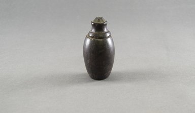 Dan. <em>Snuff Container</em>, 20th century. Wood, a-(body): H: 3 5/8in  (9.2cm), diam: 1 3/4in (4.4cm). Brooklyn Museum, Gift of Dr. Svend E. Holsoe, 1993.175.3a-b. Creative Commons-BY (Photo: Brooklyn Museum, 1993.175.3a-b_together_PS5.jpg)