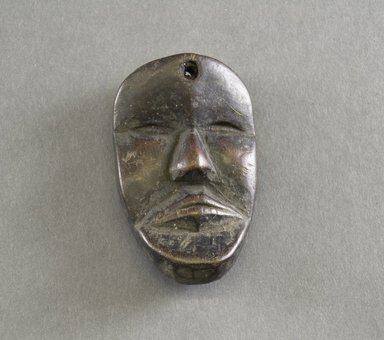 Dan. <em>Personal Miniature Mask</em>, 20th century. Wood, 3 1/4 x 2in. (8.3 x 5.1cm). Brooklyn Museum, Gift of Dr. Svend E. Holsoe, 1993.175.5. Creative Commons-BY (Photo: Brooklyn Museum, 1993.175.5_front_PS5.jpg)