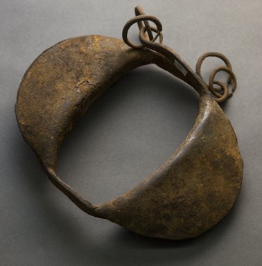  <em>Anklet</em>, 19th or 20th century. Iron, 6 x 6 3/4 in. Brooklyn Museum, Gift of Mr. and Mrs. Arnold Syrop, 1993.183.16. Creative Commons-BY (Photo: Brooklyn Museum, 1993.183.16_front_PS10.jpg)