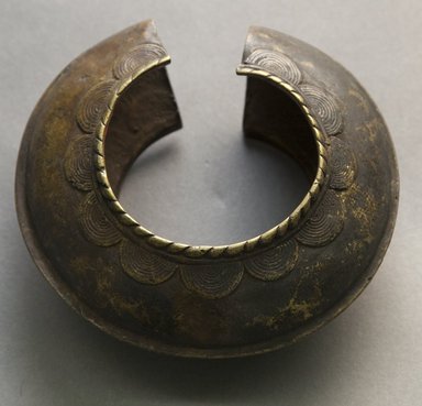 We. <em>Bracelet</em>, 19th or 20th century. Copper alloy, 4 1/2 x 4 3/4in. (11.4 x 12.1cm). Brooklyn Museum, Gift of Mr. and Mrs. Arnold Syrop, 1993.183.2. Creative Commons-BY (Photo: Brooklyn Museum, 1993.183.2_front_PS10.jpg)