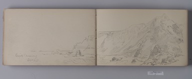 William Trost Richards (American, 1833-1905). <em>Sketchbook: British Isles</em>, 1891. Graphite on white paper, 4 3/4 x 7 1/2 in. (85 pages). Brooklyn Museum, Gift of Edith Ballinger Price, 1993.225.5 (Photo: Brooklyn Museum, 1993.225.5.jpg)