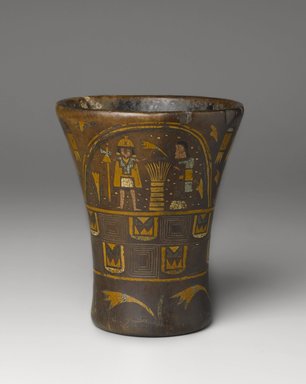  <em>Kero Cup</em>, late 16th-17th century. Wood with pigment inlay, 8 x 6 1/4in. (20.3 x 15.9cm). Brooklyn Museum, A. Augustus Healy Fund, 1993.2. Creative Commons-BY (Photo: Brooklyn Museum, 1993.2_PS6.jpg)