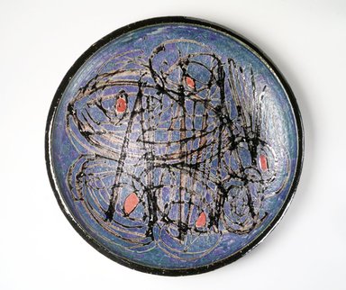 J.T. Abernathy (born 1923). <em>Charger</em>, 1963. Glazed earthenware, diameter: 25 1/2 in. Brooklyn Museum, H. Randolph Lever Fund, 1994.109.2. Creative Commons-BY (Photo: Brooklyn Museum, 1994.109.2_transp553.jpg)