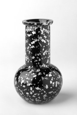 attributed to Venetian Art Glass Company. <em>Vase</em>, ca. 1880. Encased black glass with metallic flecks, height: 5 1/8 in. (13.0 cm). Brooklyn Museum, Gift of Paul F. Walter, 1994.119.70. Creative Commons-BY (Photo: Brooklyn Museum, 1994.119.70_bw.jpg)