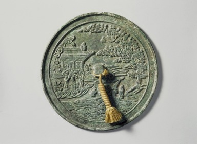  <em>Mirror</em>, 13th-14th century. Bronze, 7/16 x 7 3/8 in. (1.1 x 18.8 cm). Brooklyn Museum, Gift of Dr. and Mrs. John P. Lyden, 1994.197.4. Creative Commons-BY (Photo: Brooklyn Museum, 1994.197.4_edited.jpg)