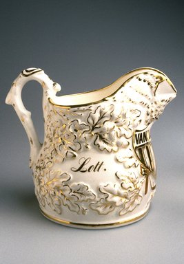 Charles Cartlidge & Co. (1848–1856). <em>Pitcher</em>, 1854–1856. Porcelain, 10 x 12 1/8 x 8 5/8 in. (25.4 x 30.8 x 21.9 cm). Brooklyn Museum, Gift of Mrs. John H. Livingston, 1995.108.2. Creative Commons-BY (Photo: Brooklyn Museum, 1995.108.2_reference_SL3.jpg)