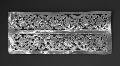 The Ahmedabad Workshops for Lockwood de Forest. <em>Panel with design of Floral Scroll Borders, No. 133</em>, ca. 1881-1900. Brass Brooklyn Museum, Alfred T. and Caroline S. Zoebisch Fund, 1995.13.10. Creative Commons-BY (Photo: Brooklyn Museum, 1995.13.10_bw.jpg)