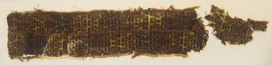 Ica. <em>Poncho Fragment</em>, 1400-1532. Cotton, camelid fiber, 3 11/16 x 22 7/16 in.  (9.4 x 57 cm). Brooklyn Museum, Gift of Kay Hodnett Nunez, 1995.47.95. Creative Commons-BY (Photo: Brooklyn Museum, 1995.47.95_front_PS5.jpg)