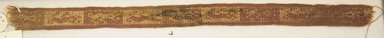 <em>Belt, Fragment</em>, 1400-1700. Cotton, camelid fiber, (47.0 x 3.5 cm). Brooklyn Museum, Gift of Kay Hodnett Nunez, 1995.84.12. Creative Commons-BY (Photo: Brooklyn Museum, 1995.84.12_front_PS5.jpg)