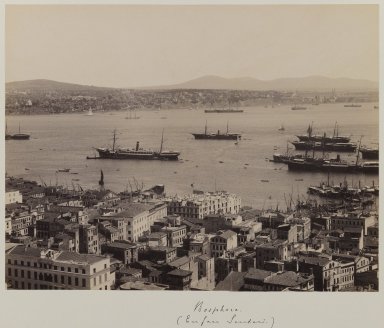 Pascal Sébah (Turkish, 1823-1886). <em>Panoramic View of the Topkapi Saray Palace (section 2)</em>, ca. 1860-1880. Gelatin silver photograph, sheet: ht.: 12 in. Brooklyn Museum, Purchased with funds given by Dr. and Mrs. Shahrokh Ahkami and an anonymous donor, 1995.86.2 (Photo: Brooklyn Museum, 1995.86.2_IMLS_PS3.jpg)