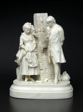 Daniel Chester French (American, 1850–1931). <em>Joe's Farewell</em>, Designed 1872–1873. Unglazed porcelain, 9 1/2 x 7 1/2 x 5 9/16 in.  (24.1 x 19.1 x 14.1 cm). Brooklyn Museum, Gift of Benno Bordiga, by exchange, 1995.98.1. Creative Commons-BY (Photo: Brooklyn Museum, 1995.98.1_PS1.jpg)