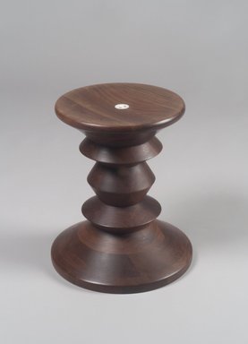 Ray Eames (Bernice Alexandra Kaiser) (American, 1912–1988). <em>Turned Stool</em>, ca. 1950. Walnut, 15 x 13 x 13in. (38.1 x 33 x 33cm). Brooklyn Museum, Bequest of Mrs. Carl L. Selden, 1996.142.29. Creative Commons-BY (Photo: Brooklyn Museum, 1996.142.29.jpg)