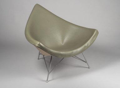 George Nelson (American, 1908–1986). <em>"Coconut" Chair</em>, 1958. Fiberglass, leather, aluminum, 34 1/4 x 40 3/4 x 34 in. (87 x 103.5 x 86.4 cm). Brooklyn Museum, Bequest of Mrs. Carl L. Selden, 1996.142.42. Creative Commons-BY (Photo: Brooklyn Museum, 1996.142.42.jpg)